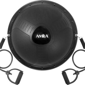 Amila 95880 Μπάλα Ισορροπίας Μαύρη 60x60x23cm με Διάμετρο 60cm