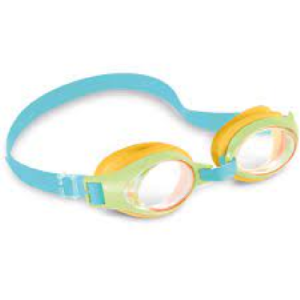 Παιδικά Γυαλιά Κολύμβησης INTEX Junior Goggles Μπλε-Κίτρινο-Πράσινο