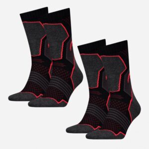 Head Hiking Κάλτσες Unisex 2-Pack Black/Red (701219910-002)